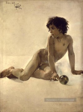Le peintre Joaquin Sorolla Nu impressionniste Peinture à l'huile